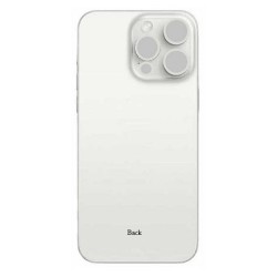 Apple iPhone 15 Pro Max Rear Housing Door - White Titanium