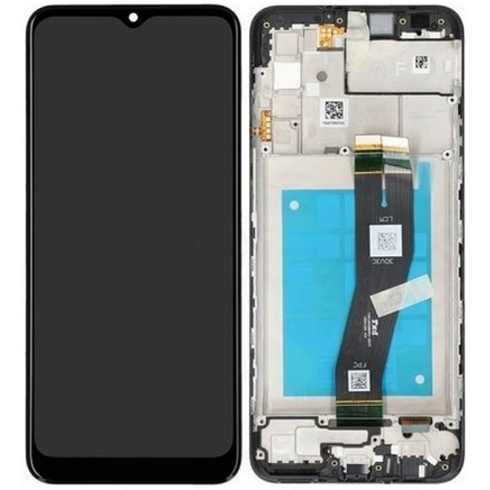 Samsung Galaxy A02s LCD Screen With Frame Module Black - Cellspare